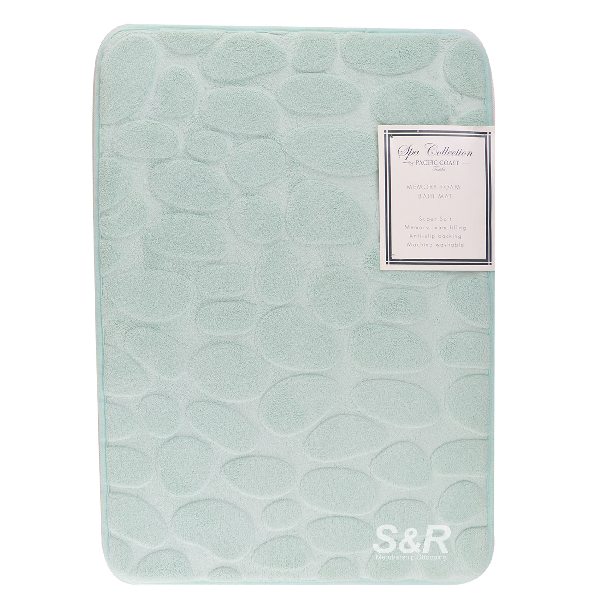 Spa Collection Memory Foam Bath Mat Pebble 17x24-inch 1pc Spa Collection Memory Foam Bath Mat Pebble 17x24-inch 1pc